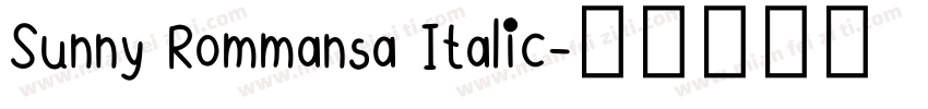 Sunny Rommansa Italic字体转换